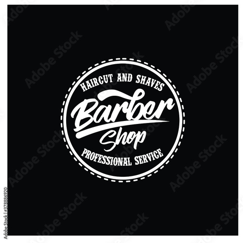 Barber Shop labels, banner, logo vector