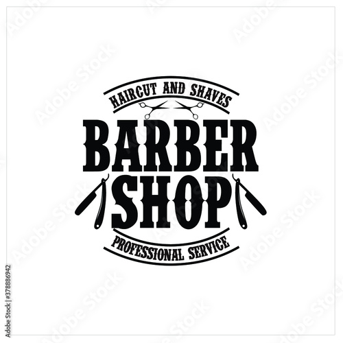 Barber Shop labels  banner  logo vector