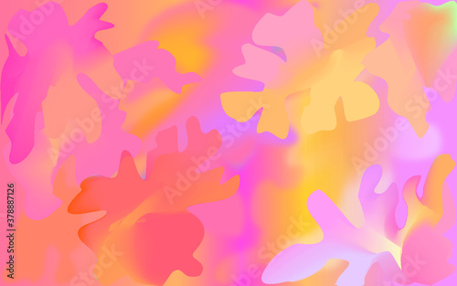hermosos colores de plantas difuminados. Colores marinos. Fondo de texturas psicodélicas.  Colores de arcoiris. rosado, rojo, amarillo. © alex fernandezch
