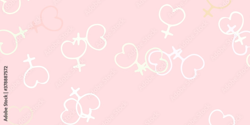 Light Pink, Green vector template with businesswoman signs. Light Pink, Green vector template with businesswoman signs.