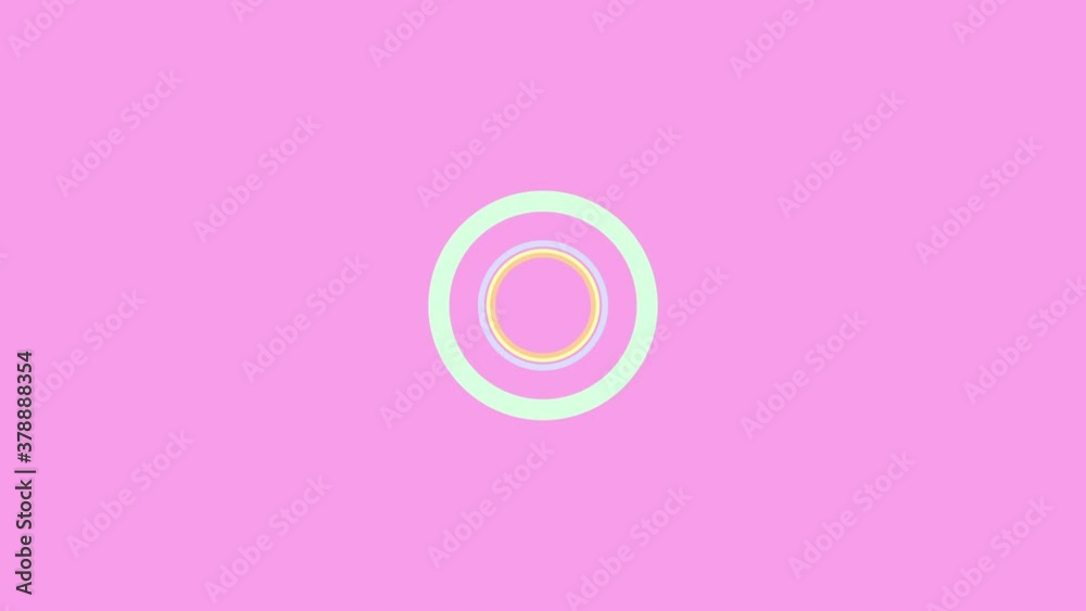 intro animation with circle moving for opening , logo, transition and title.