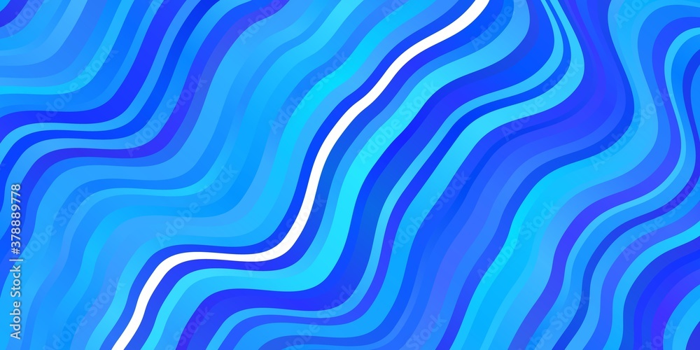 Obraz premium Light BLUE vector template with curves.