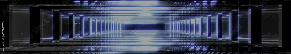 Tunnel video with 5760x1080 resolution, perfect loop with alpha
