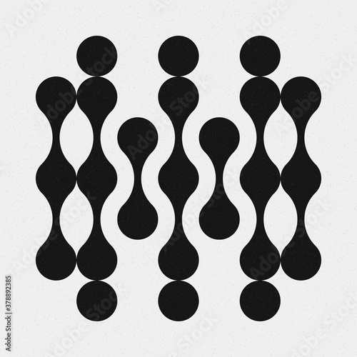 Abstract Cross Pattern Dots Logo generative computational art illustration
