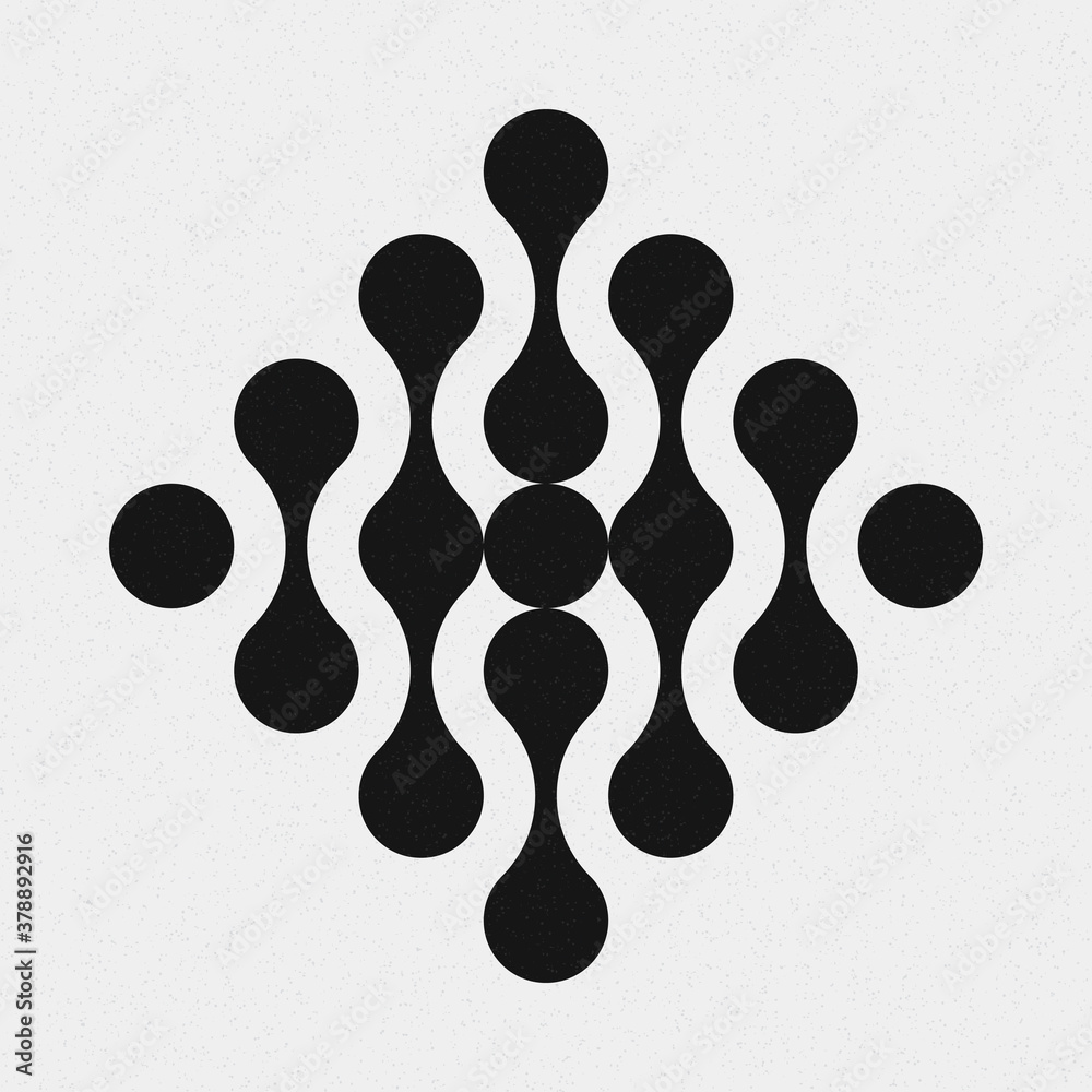 Abstract Cross Pattern Dots Logo generative computational art illustration