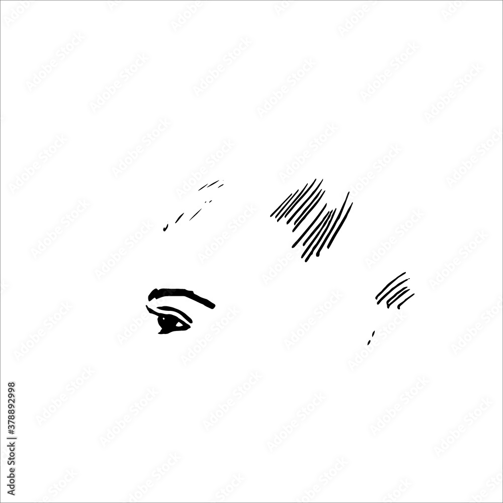 Abstraction drawing eyes. Design for postcards, print, logo. Abstraction drawing eyes. Design for postcards, print, logo.