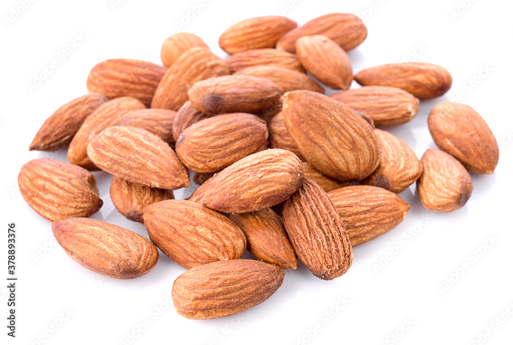 Almond isolated. Almonds on white background Almond isolated. Almonds on white background