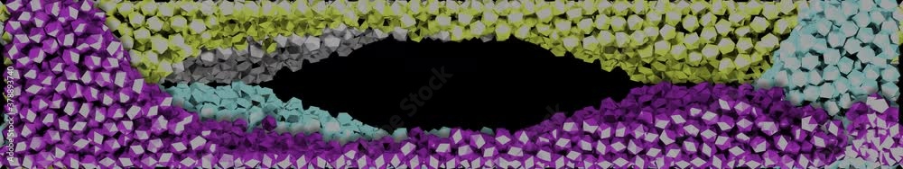 Dynamic 3D stones rendered at 5760X1080 Pixels for super wide screen use