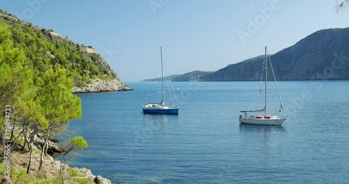 Wallpaper Mural Greece, Cephalonia island, Assos village with sea bay on summer vacation Torontodigital.ca