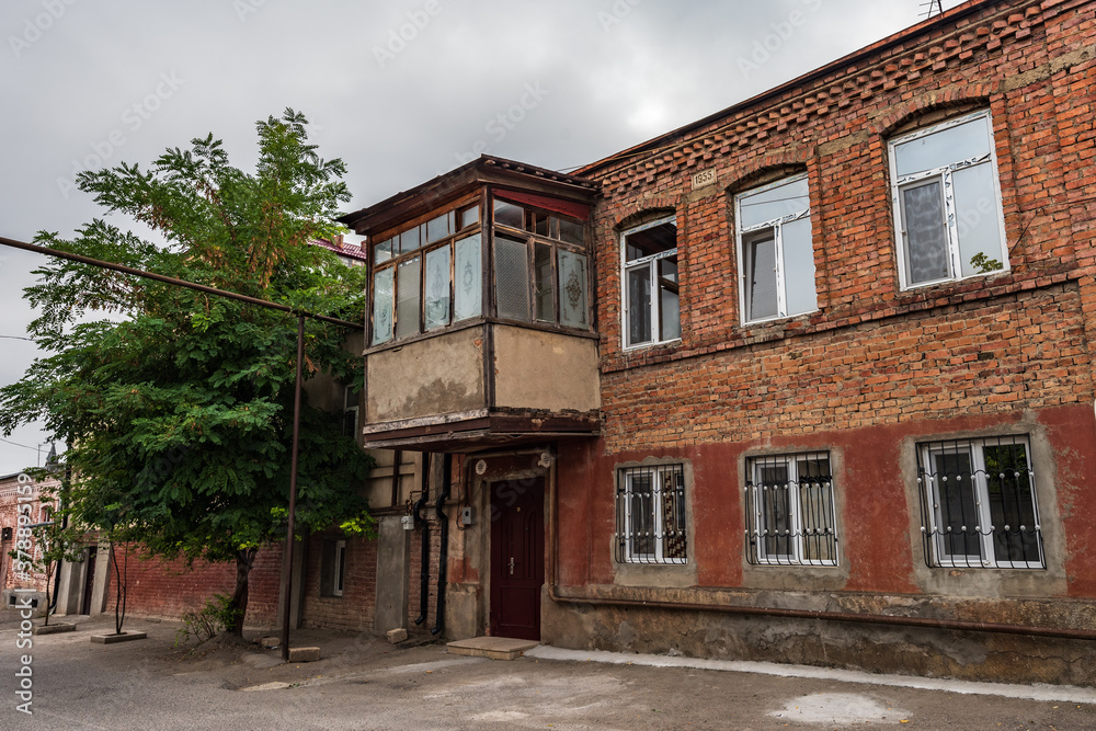 Old brick houses in Guba city, Azerbaijan Old brick houses in Guba city, Azerbaijan