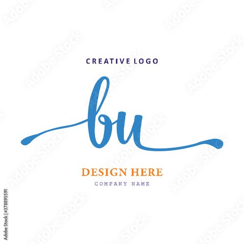 logo letter BU. simple, elegant, easy to understand and authoritative