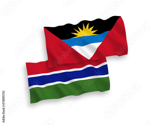 Free Download Flags of Antigua and Barbuda and Republic of Gambia on a white background - GFXLoad