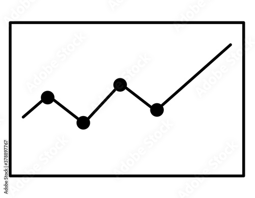 折れ線グラフ点(線画) photo