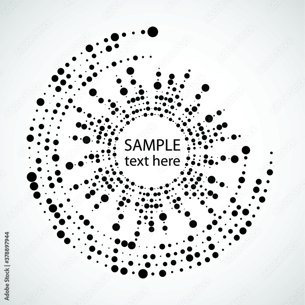 Halftone dots in circle form. round logo . vector dotted frame . Half tone design element Halftone dots in circle form. round logo . vector dotted frame . Half tone design element