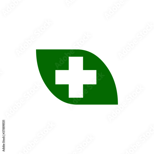Pharmacy illustration vector logo design for medical and health care doctor plus symbols.