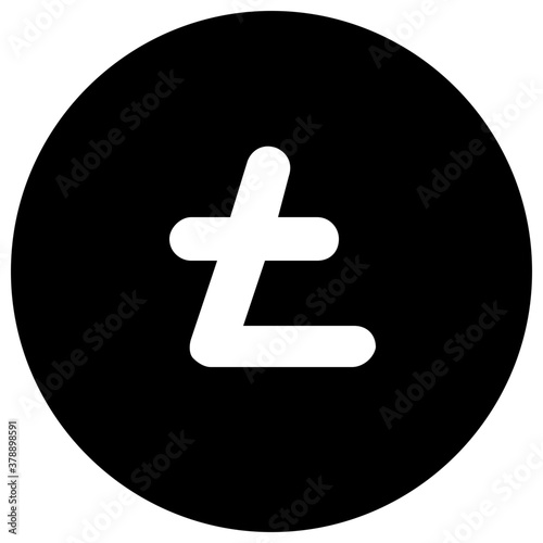 
Filed vector of litecoin, digital money vector 

