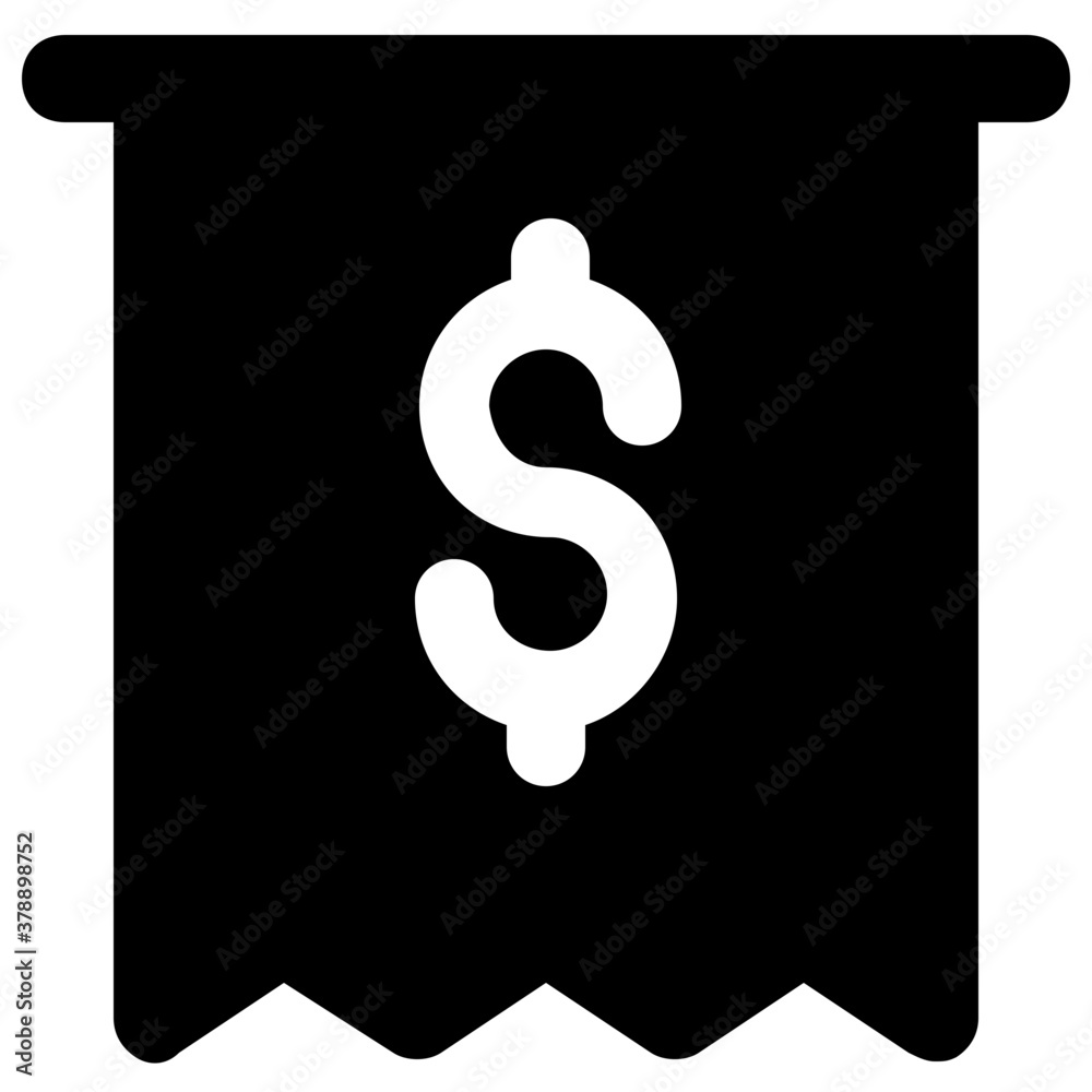 Receipt icon, payment bill in filled style
Receipt icon, payment bill in filled style