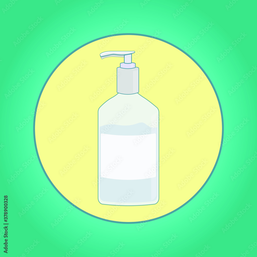 Hand sanitizer. Washing alcohol gel is used against viruses, bacteria, flu, and coronavirus. Anhydrous hand cleaner. Vector illustration, flat design Hand sanitizer. Washing alcohol gel is used against viruses, bacteria, flu, and coronavirus. Anhydrous hand cleaner. Vector illustration, flat design