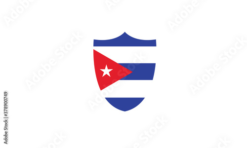 Free Download Cuba flag shield vector illustration - GFXLoad