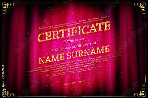 Elegant template of certificate, diploma.