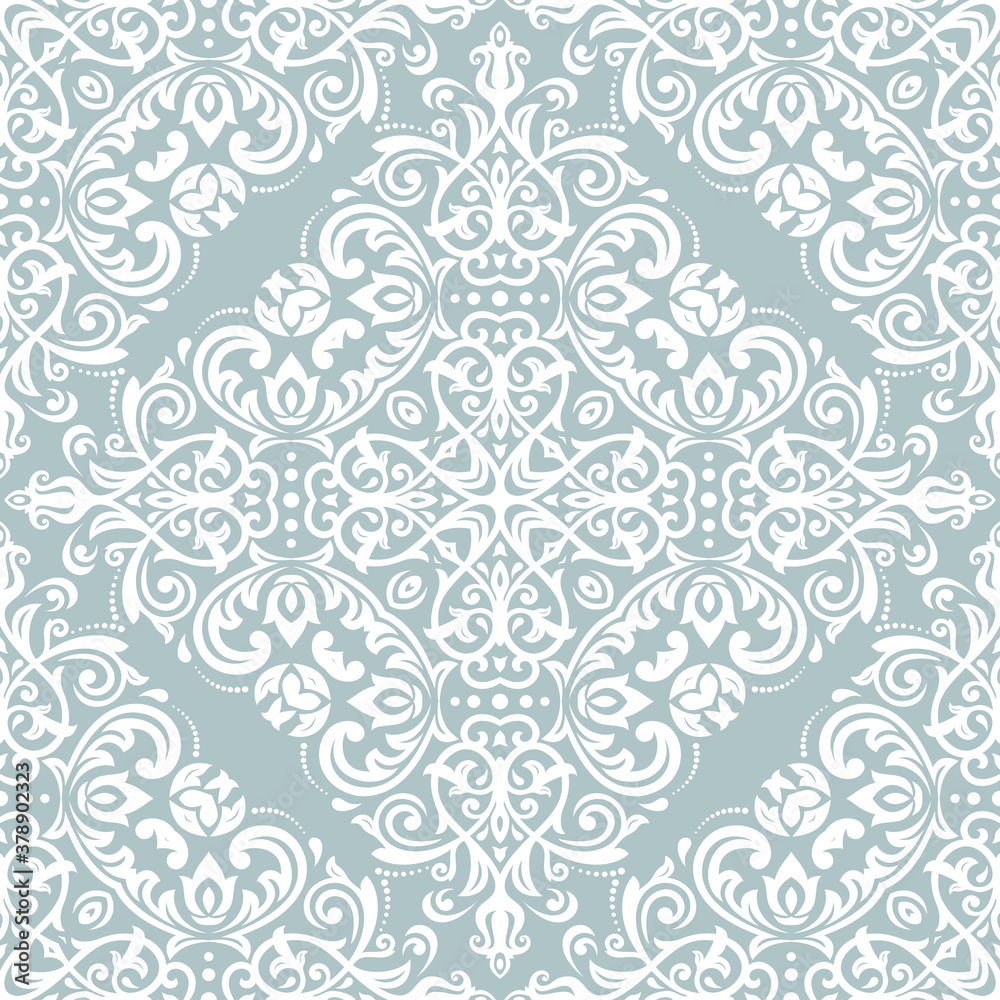 Orient classic pattern. Seamless abstract blue and white background with vintage elements. Orient background. Ornament for wallpaper and packaging