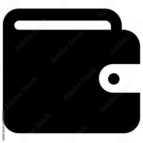 
Filled vector of cash wallet, editable icon of wallet 
