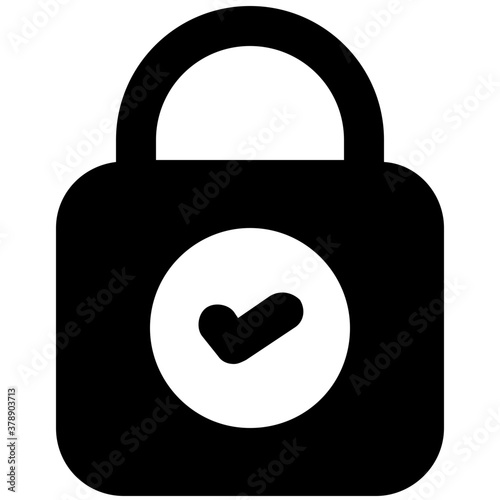 
Filled icon of secure lock
