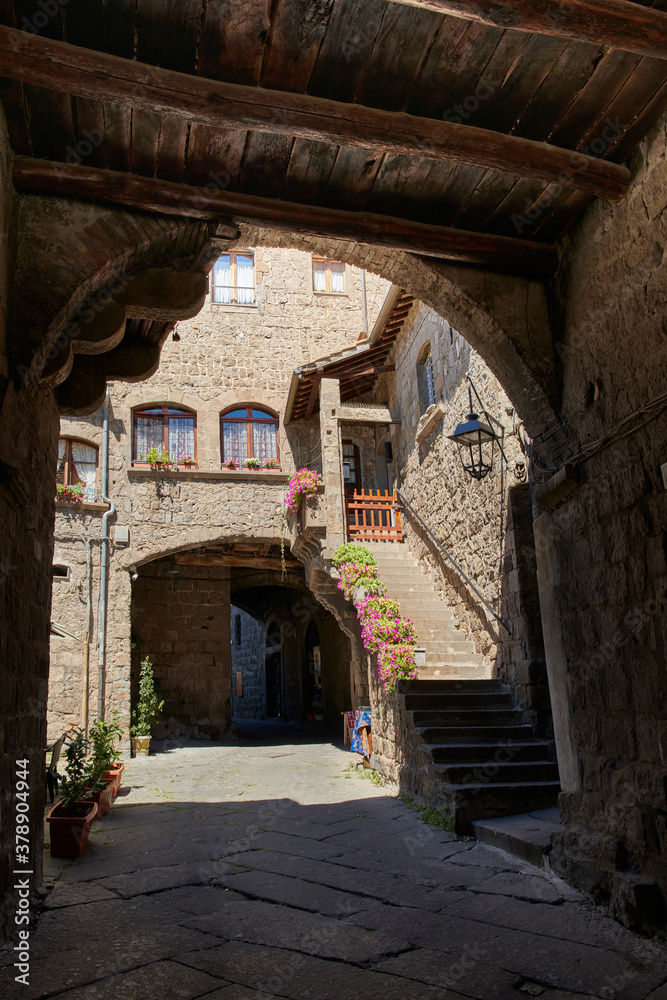 Viterbo Italy: Medieval quarter of San Pellegrino