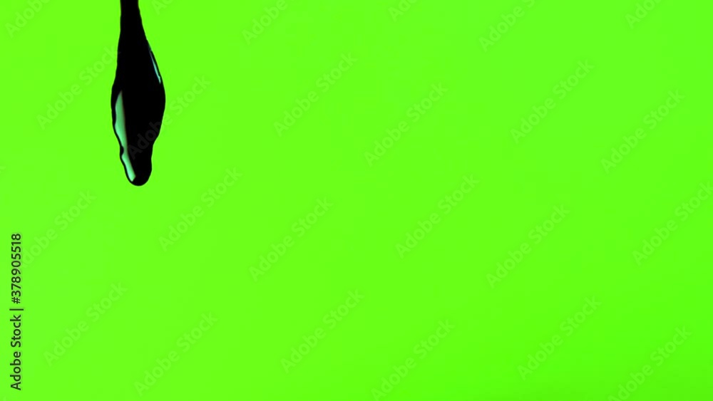 Set of abstract artistic ink splatters, droplets falling and spreading