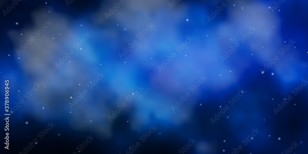 Dark BLUE vector pattern with abstract stars. Shining colorful illustration with small and big stars. Pattern for wrapping gifts.