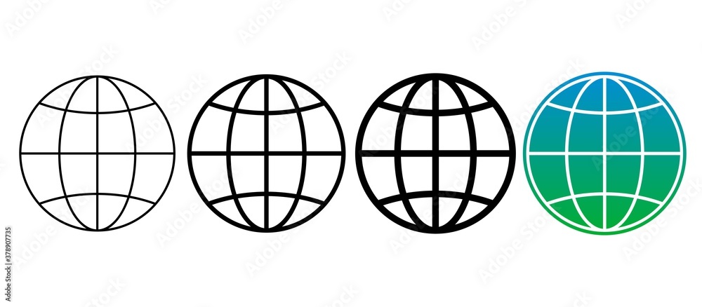 Vector Earth Globe icon isolated Vector Earth Globe icon isolated