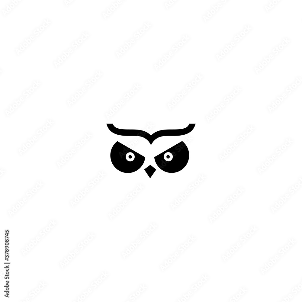 Owl simple logo template design. Flat style trend modern logotype design vector illustration. Owl simple logo template design. Flat style trend modern logotype design vector illustration.