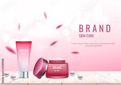 product advertisement beauty cosmetic cream mockup