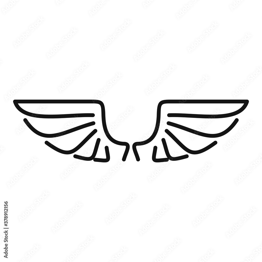 Tribal wings icon. Outline tribal wings vector icon for web design isolated on white background Tribal wings icon. Outline tribal wings vector icon for web design isolated on white background