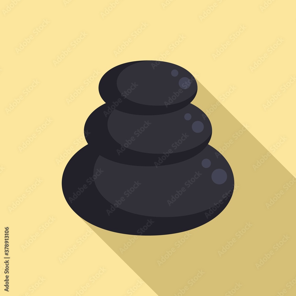 Sauna round stones icon. Flat illustration of sauna round stones vector icon for web design Sauna round stones icon. Flat illustration of sauna round stones vector icon for web design