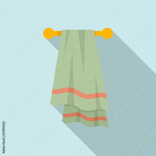 Sauna towel icon. Flat illustration of sauna towel vector icon for web design