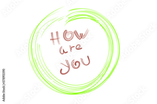 Vector Digital Draw Sketch Vector, Greeting How Are You
