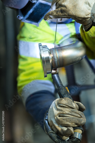 factory welder at work