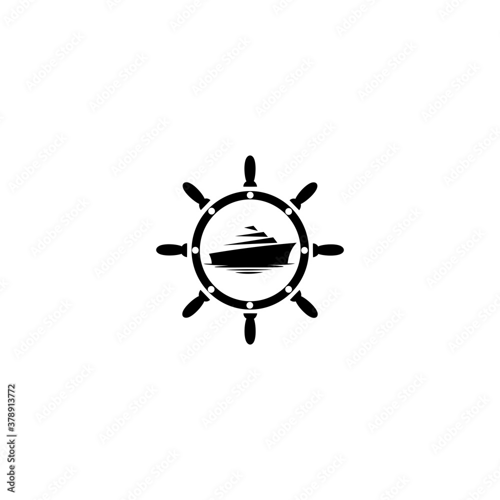 Ship logo, design logo concept of shipping freight services, Old trading ship from wood strongly sail explore the ocean Ship logo, design logo concept of shipping freight services, Old trading ship from wood strongly sail explore the ocean