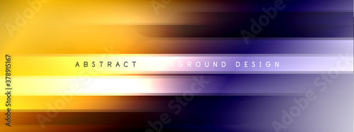 Motion concept neon shiny lines on liquid color gradients abstract backgrounds. Dynamic shadows and lights templates for text