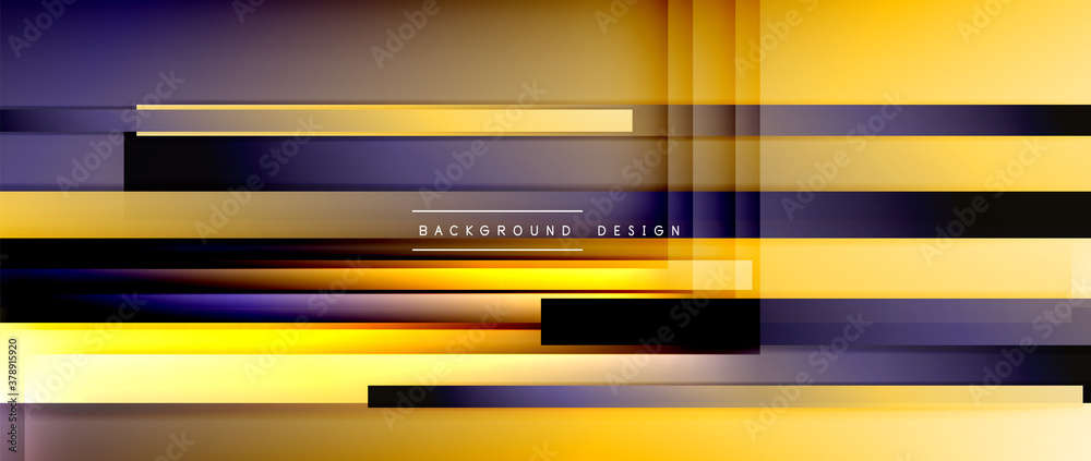 Fototapeta premium Dynamic lines on fluid color gradient. Trendy geometric abstract background for your text, logo or graphics
