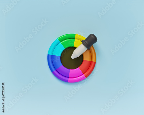Фотография minimal style Color picker and Circular Color Wheel icon, symbol