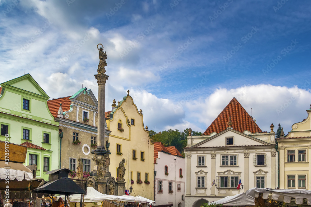 Main square in Cesky Krumlov, Czech republi