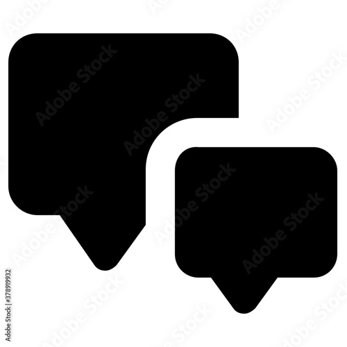 
A trendy solid icon of forum discussion, comments concept 
