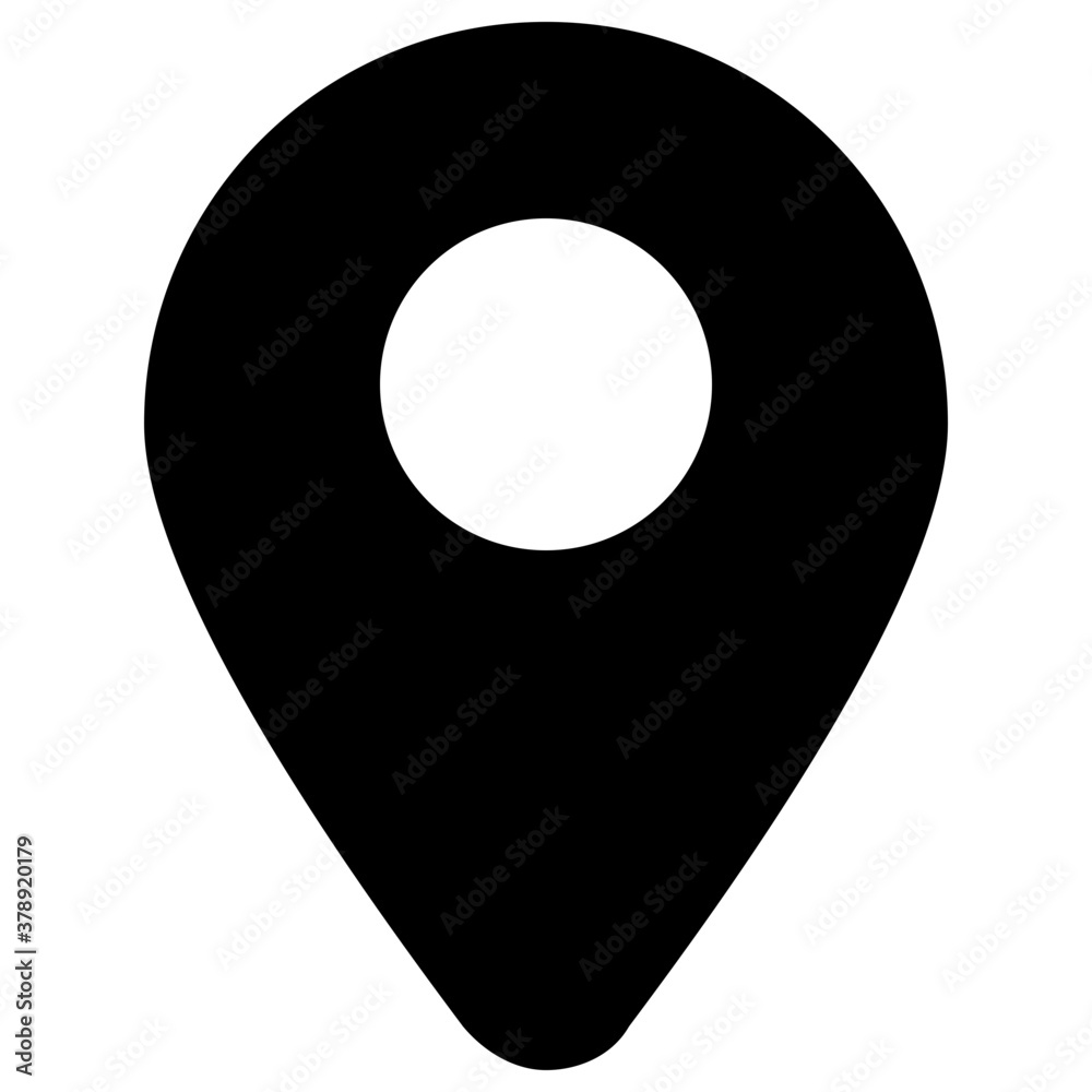 Style of location pin in editable filled style
Style of location pin in editable filled style