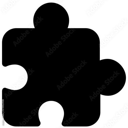
Problem solving vector style, jigsaw piece 
