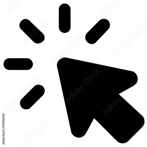 
Click button on a computer mouse, vector design of mouse click 
 photo