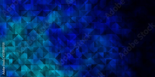 Dark BLUE vector backdrop with lines, triangles.