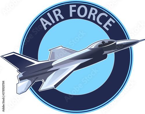 Eagle fighter jet plane taking off during exercise