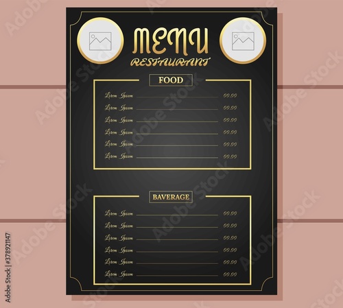 Illustration vector design of food menu template